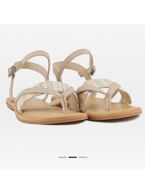 Toms Oxford Tan Heritage Canvas Lexie Sandals